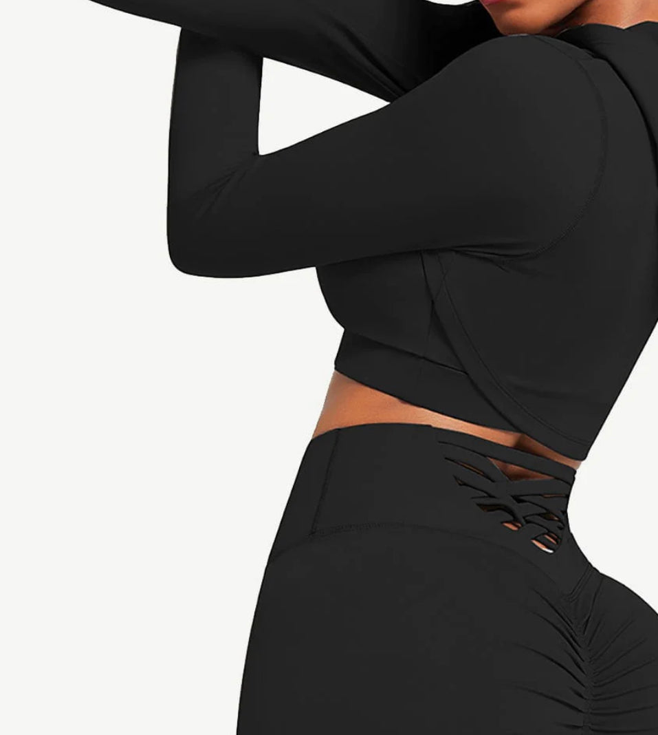 Hooded Neck Detachable Cups Crop Top For Runner