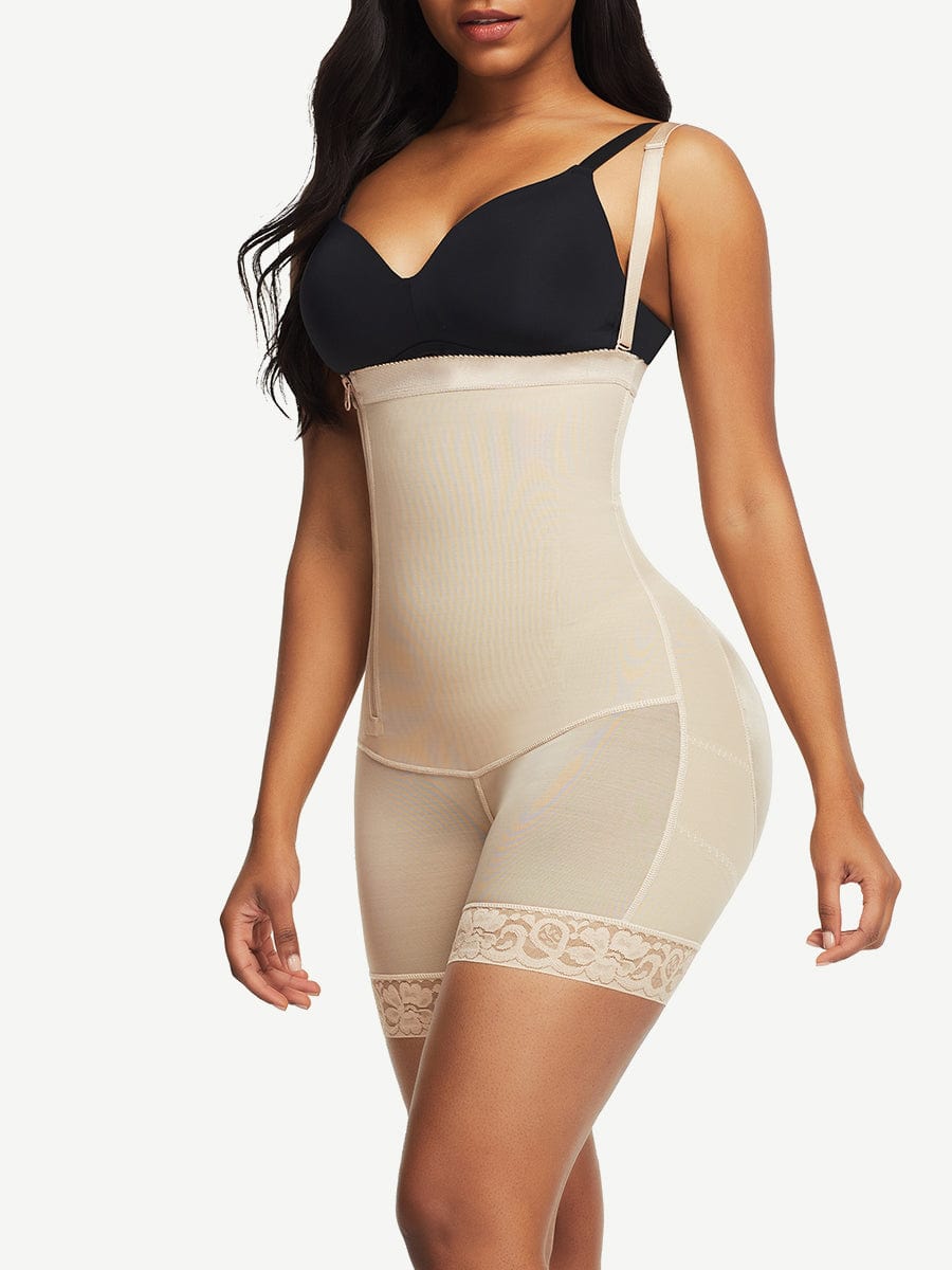 Wholesale Pretty Detachable Straps Side Zip Faja Body Shaper